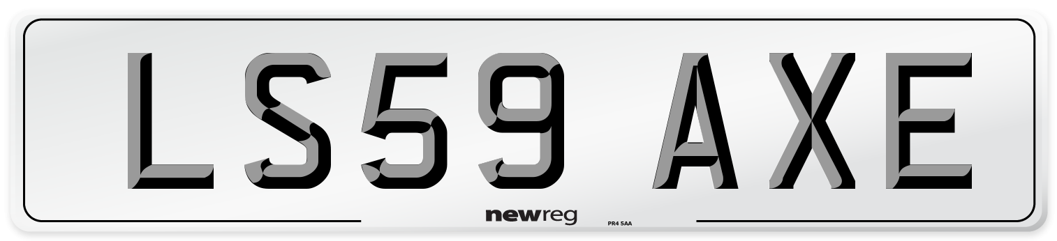 LS59 AXE Number Plate from New Reg